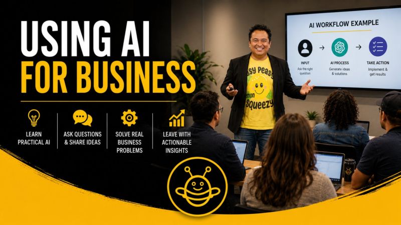 Don "Bee" Branzuela speaking about using AI for business